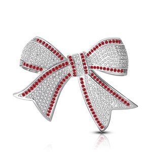Silver Bow Brooch